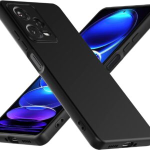 Xiaomi Redmi Note 12 Pro 5G Θήκη Σιλικόνης Μαύρη Soft Touch Silicone Rubber Soft Case Black