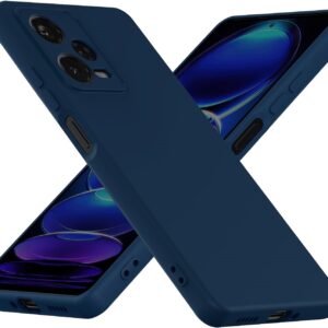 Xiaomi Redmi Note 12 Pro 5G Θήκη Σιλικόνης Μπλε Soft Touch Silicone Rubber Soft Case Navy