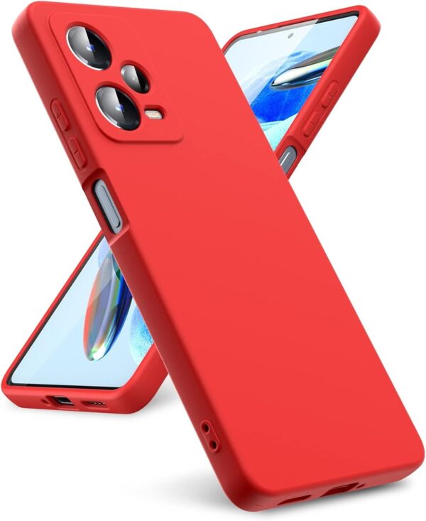 Xiaomi Redmi Note 12 Pro 5G Θήκη Σιλικόνης Κόκκινη Soft Touch Silicone Rubber Soft Case Red
