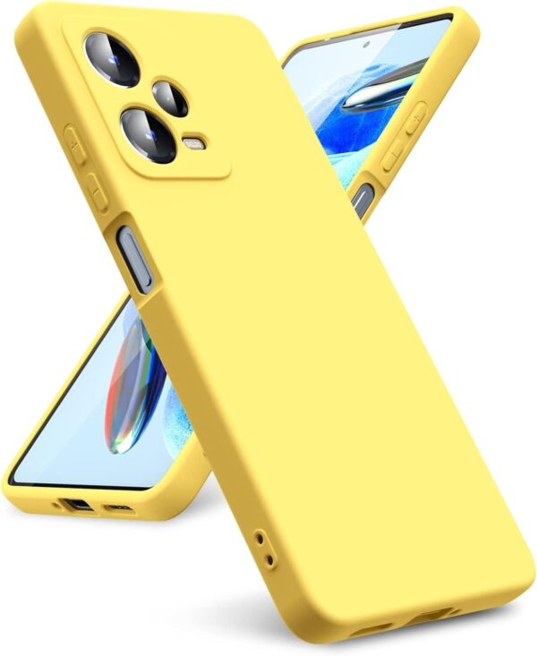Xiaomi Redmi Note 12 Pro 5G Θήκη Σιλικόνης Κίτρινη Soft Touch Silicone Rubber Soft Case Yellow