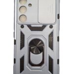 Samsung Galaxy A54 5G Θήκη Απαλό Μπλε Με Σταντ Ring Kickstand Armour Hard Cover Case with Lens Protector Light Blue