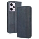 Xiaomi Redmi Note 12 Pro 5G / Xiaomi Poco X5 Pro 5G Θήκη Βιβλίο Μπλε Magnetic Buckle Retro Texture Phone Case Blue