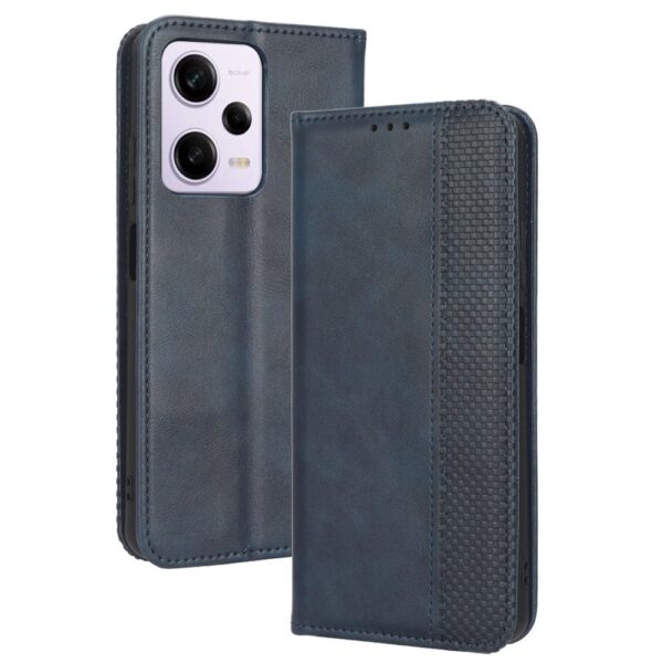 Xiaomi Redmi Note 12 Pro 5G / Xiaomi Poco X5 Pro 5G Θήκη Βιβλίο Μπλε Magnetic Buckle Retro Texture Phone Case Blue