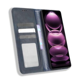 Xiaomi Redmi Note 12 Pro 5G / Xiaomi Poco X5 Pro 5G Θήκη Βιβλίο Μπλε Magnetic Buckle Retro Texture Phone Case Blue