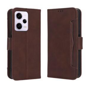 Xiaomi Redmi Note 12 Pro 5G / Xiaomi Poco X5 Pro 5G Θήκη Βιβλίο Καφέ Skin Feel Calf Texture Card Slots Phone Case Brown