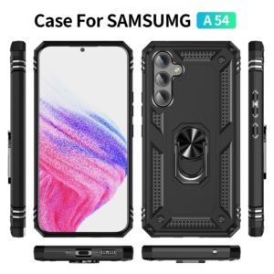 Samsung Galaxy A54 5G Θήκη Μαύρη Με Σταντ Shockproof TPU + PC Phone Case with Holder Black