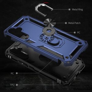 Samsung Galaxy A54 5G Θήκη Μπλε Με Σταντ Shockproof TPU + PC Phone Case with Holder Blue