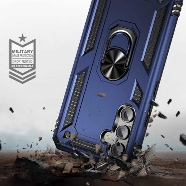 Samsung Galaxy A54 5G Θήκη Μπλε Με Σταντ Shockproof TPU + PC Phone Case with Holder Blue