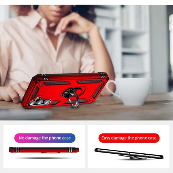 Samsung Galaxy A54 5G Θήκη Κόκκινη Με Σταντ Shockproof TPU + PC Phone Case with Holder Red