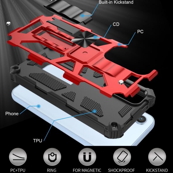 Samsung Galaxy A54 5G Θήκη Με Σταντ Κόκκινη Armor Shockproof TPU + PC Magnetic Protective Phone Case with Holder Red