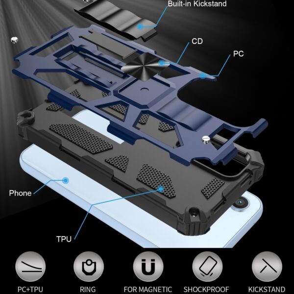 Samsung Galaxy A54 5G Θήκη Με Σταντ Μπλε Armor Shockproof TPU + PC Magnetic Protective Phone Case with Holder Blue
