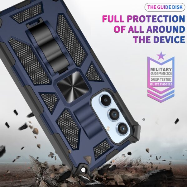 Samsung Galaxy A54 5G Θήκη Με Σταντ Μπλε Armor Shockproof TPU + PC Magnetic Protective Phone Case with Holder Blue