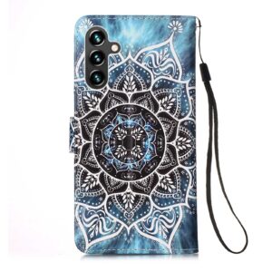 Samsung Galaxy A54 5G Θήκη Βιβλίο Colored Drawing Pattern Plain Weave Phone Case Undersea Mandala