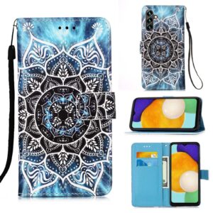Samsung Galaxy A54 5G Θήκη Βιβλίο Colored Drawing Pattern Plain Weave Phone Case Undersea Mandala
