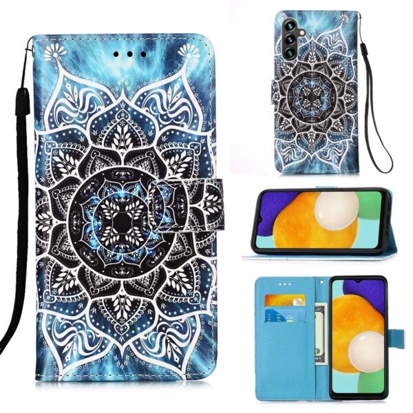 Samsung Galaxy A54 5G Θήκη Βιβλίο Colored Drawing Pattern Plain Weave Phone Case Undersea Mandala