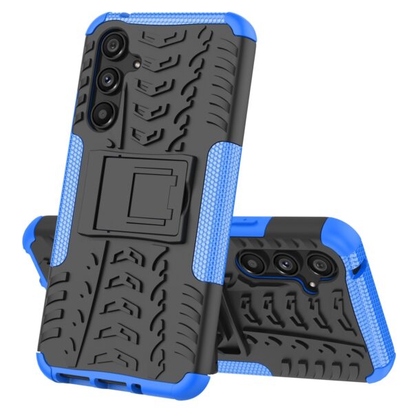 Samsung Galaxy A54 5G Θήκη Μπλέ Tire Texture TPU + PC Phone Case with Holder Blue