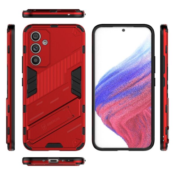 Samsung Galaxy A54 5G Σκληρή Θήκη Κόκκινη Με Σταντ Punk Armor 2 in 1 PC + TPU Phone Case Red