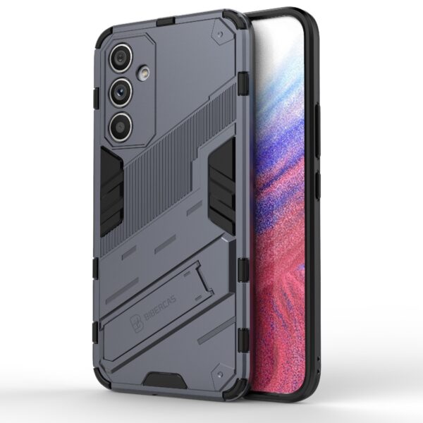 Samsung Galaxy A54 5G Σκληρή Θήκη Γκρί Με Σταντ Punk Armor 2 in 1 PC + TPU Phone Case Grey