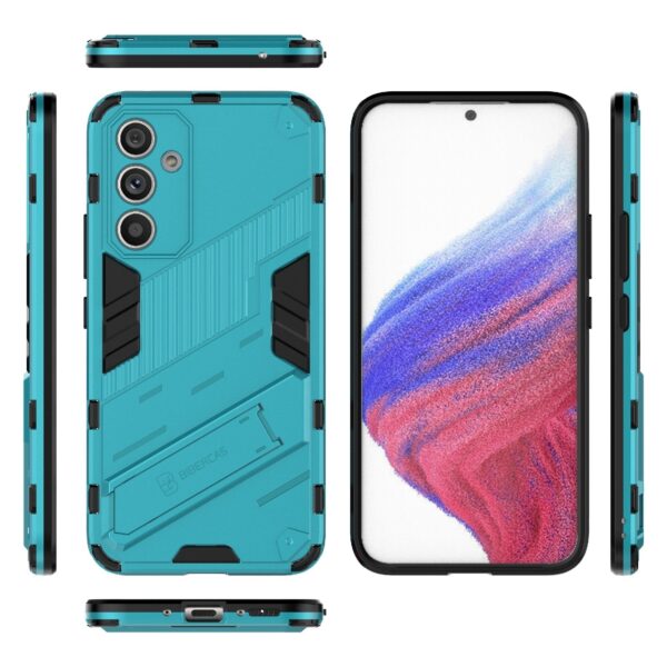Samsung Galaxy A54 5G Σκληρή Θήκη Μπλέ Με Σταντ Punk Armor 2 in 1 PC + TPU Phone Case Blue