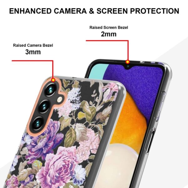 Samsung Galaxy A54 5G Θήκη Σιλικόνης Μωβ Παιώνια Flowers and Plants Series IMD TPU Phone Case Purple Peony