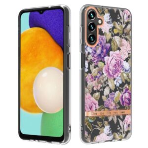 Samsung Galaxy A54 5G Θήκη Σιλικόνης Μωβ Παιώνια Flowers and Plants Series IMD TPU Phone Case Purple Peony