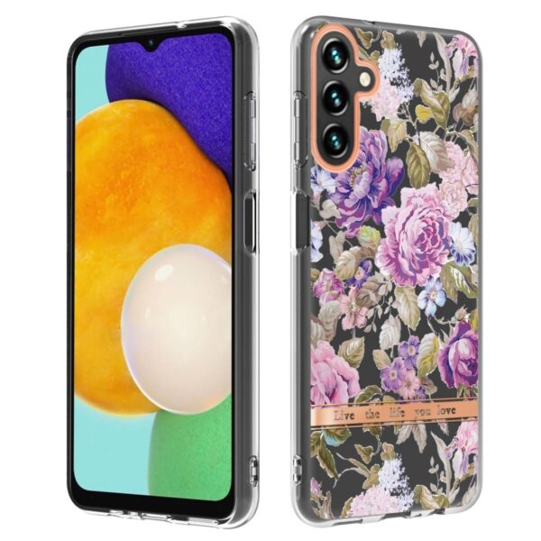 Samsung Galaxy A54 5G Θήκη Σιλικόνης Μωβ Παιώνια Flowers and Plants Series IMD TPU Phone Case Purple Peony