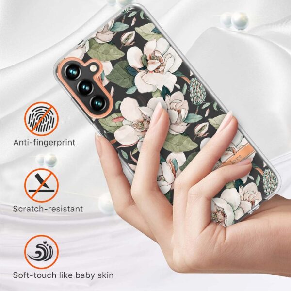 Samsung Galaxy A54 5G Θήκη Σιλικόνης Πράσινη Γαρδένια Flowers and Plants Series IMD TPU Phone Case Green Gardenia