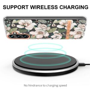 Samsung Galaxy A54 5G Θήκη Σιλικόνης Πράσινη Γαρδένια Flowers and Plants Series IMD TPU Phone Case Green Gardenia