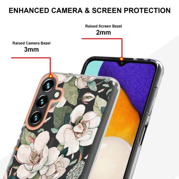 Samsung Galaxy A54 5G Θήκη Σιλικόνης Πράσινη Γαρδένια Flowers and Plants Series IMD TPU Phone Case Green Gardenia