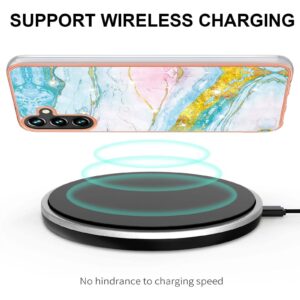 Samsung Galaxy A54 5G Θήκη Σιλικόνης Μάρμαρο Πράσινο Electroplating Marble IMD TPU Phone Case Green 004