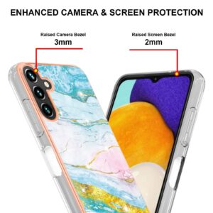 Samsung Galaxy A54 5G Θήκη Σιλικόνης Μάρμαρο Πράσινο Electroplating Marble IMD TPU Phone Case Green 004