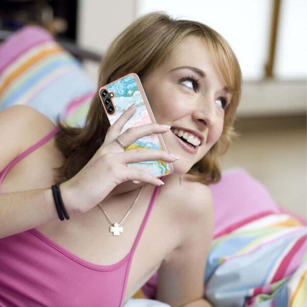 Samsung Galaxy A54 5G Θήκη Σιλικόνης Μάρμαρο Πράσινο Electroplating Marble IMD TPU Phone Case Green 004