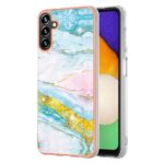 Samsung Galaxy A54 5G Θήκη Σιλικόνης Μάρμαρο Πράσινο Electroplating Marble IMD TPU Phone Case Green 004