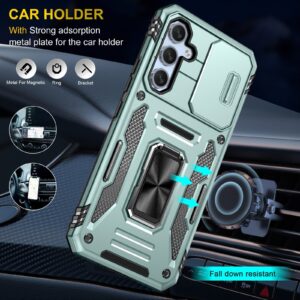 Samsung Galaxy A54 5G Θήκη Πράσινη Με Σταντ Armor PC + TPU Camera Shield Phone Case Alpine Green