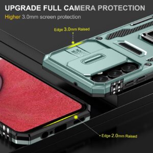 Samsung Galaxy A54 5G Θήκη Πράσινη Με Σταντ Armor PC + TPU Camera Shield Phone Case Alpine Green