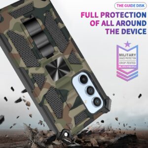 Samsung Galaxy A54 5G Θήκη Καμουφλάζ πράσινο Camouflage Armor Shockproof Magnetic Case with Holder Army Green