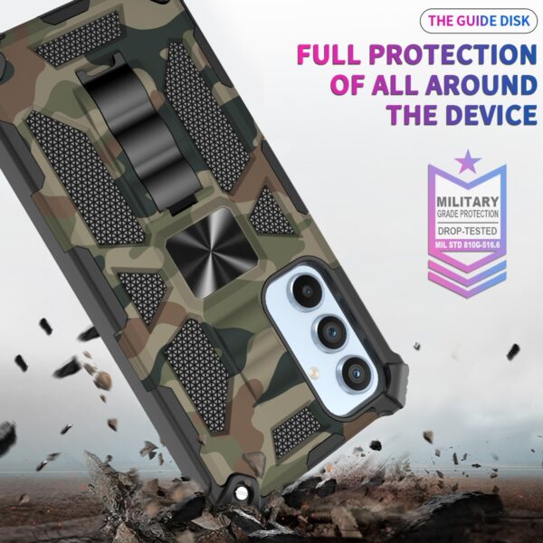 Samsung Galaxy A54 5G Θήκη Καμουφλάζ πράσινο Camouflage Armor Shockproof Magnetic Case with Holder Army Green