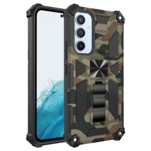 Samsung Galaxy A54 5G Θήκη Καμουφλάζ πράσινο Camouflage Armor Shockproof Magnetic Case with Holder Army Green