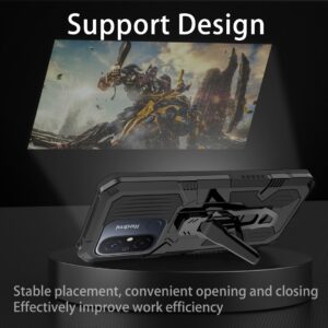 Xiaomi Redmi 12C Θήκη Μαύρο Armor Warrior Shockproof PC + TPU Phone Case Black