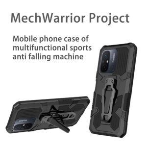 Xiaomi Redmi 12C Θήκη Μαύρο Armor Warrior Shockproof PC + TPU Phone Case Black