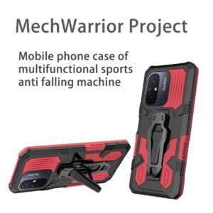 Xiaomi Redmi 12C Θήκη Κόκκινο Armor Warrior Shockproof PC + TPU Phone Case Red