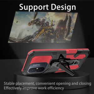 Xiaomi Redmi 12C Θήκη Κόκκινο Armor Warrior Shockproof PC + TPU Phone Case Red