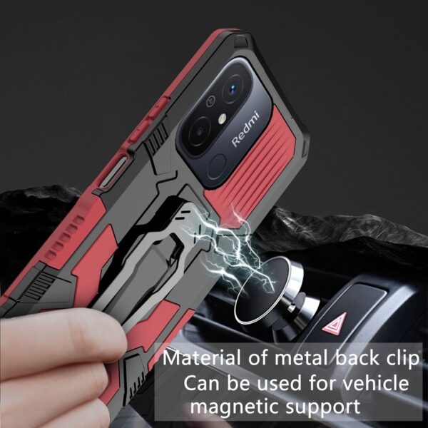 Xiaomi Redmi 12C Θήκη Κόκκινο Armor Warrior Shockproof PC + TPU Phone Case Red