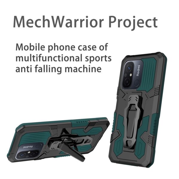 Xiaomi Redmi 12C Θήκη Πράσινη Armor Warrior Shockproof PC + TPU Phone Case Green