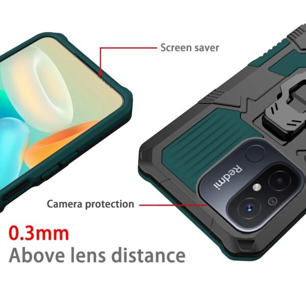 Xiaomi Redmi 12C Θήκη Πράσινη Armor Warrior Shockproof PC + TPU Phone Case Green