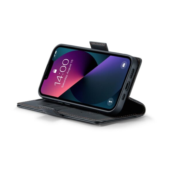 iPhone 13 Θήκη Βιβλίο Μαύρο CaseMe 023 Butterfly Buckle Litchi Texture RFID Phone Case Black