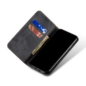 iPhone 13 Βιβλίο Μαύρο Denim Texture Casual Style Horizontal Flip Case with Holder & Card Slots & Wallet Black