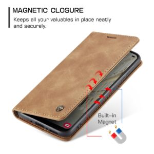 Samsung Galaxy A34 5G Θήκη Βιβλίο Καφέ CaseMe 013 Multifunctional Horizontal Flip Phone Case Brown