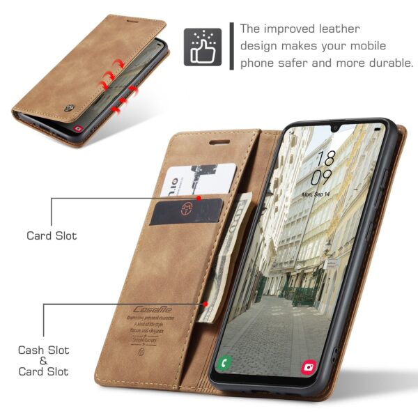 Samsung Galaxy A34 5G Θήκη Βιβλίο Καφέ CaseMe 013 Multifunctional Horizontal Flip Phone Case Brown