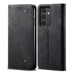 Samsung Galaxy A34 5G Θήκη Βιβλίο Μαύρο Denim Texture Casual Style Horizontal Flip Case with Holder Black
